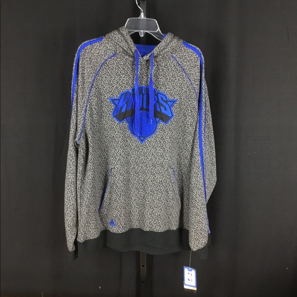adidas Other - Adidas NBA NY Knicks pullover hoodie Gray Blue NWT